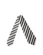 Dolce & Gabbana Black White Stripes Silk Adjustable Women Necktie Tie
