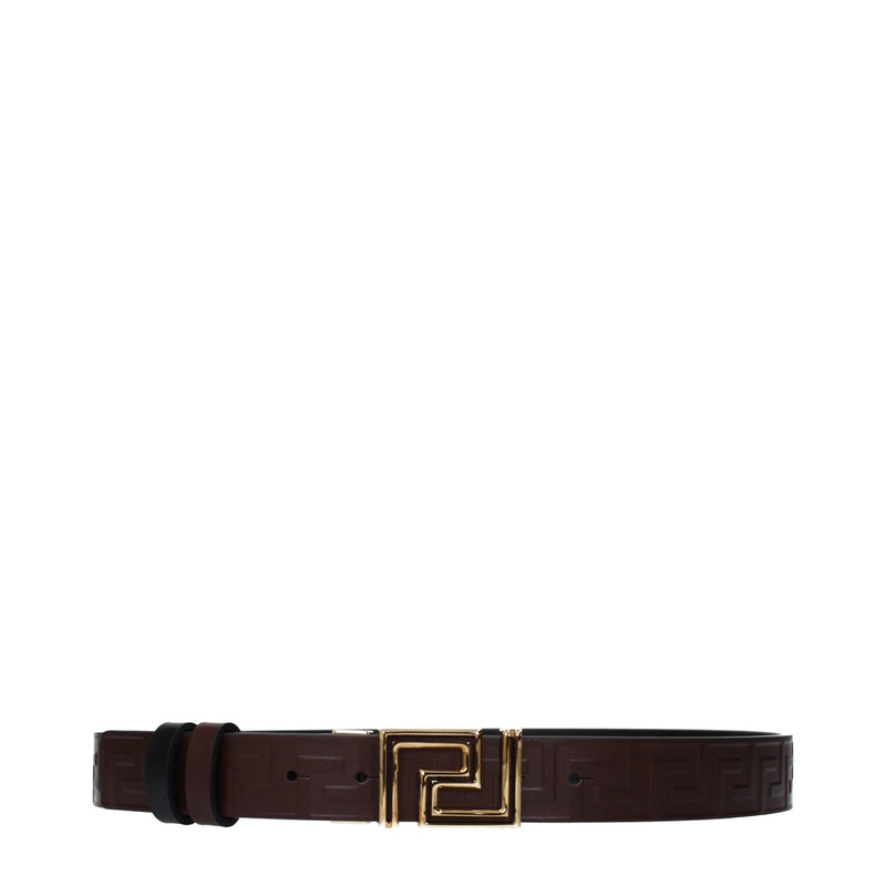 Versace Brown Leather Regular Belt - Stylish and Versatile