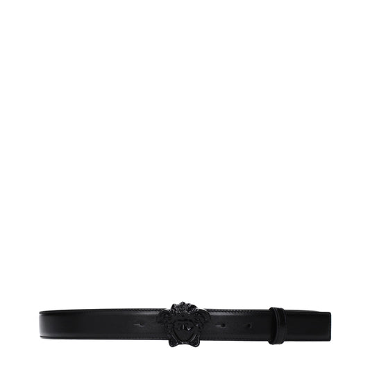 Ceinture en Cuir Noir Regular Versace
