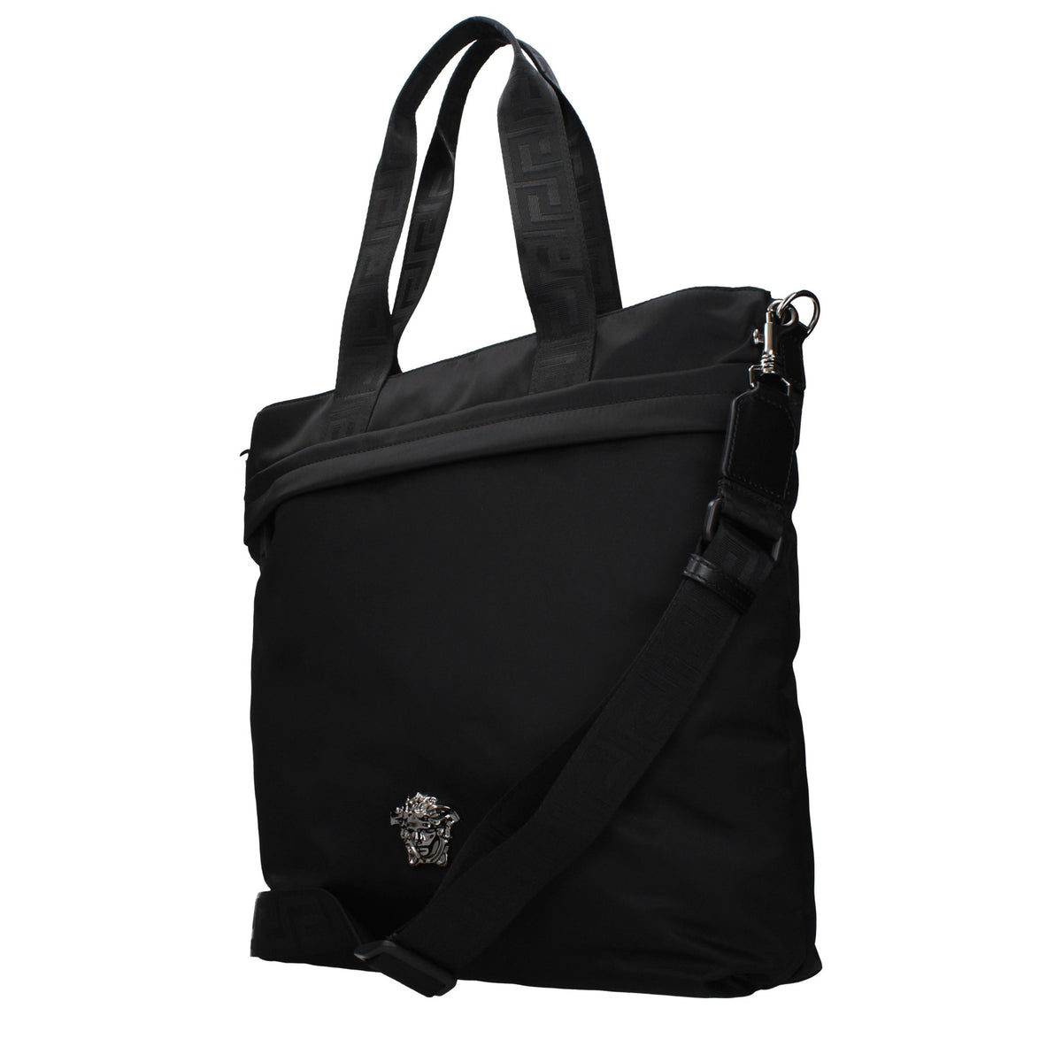 Sac à bandoulière en nylon noir Versace