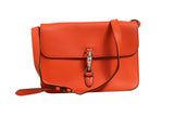 Gucci Jackie Soft Flap Shoulder Bag in Orange Leather
