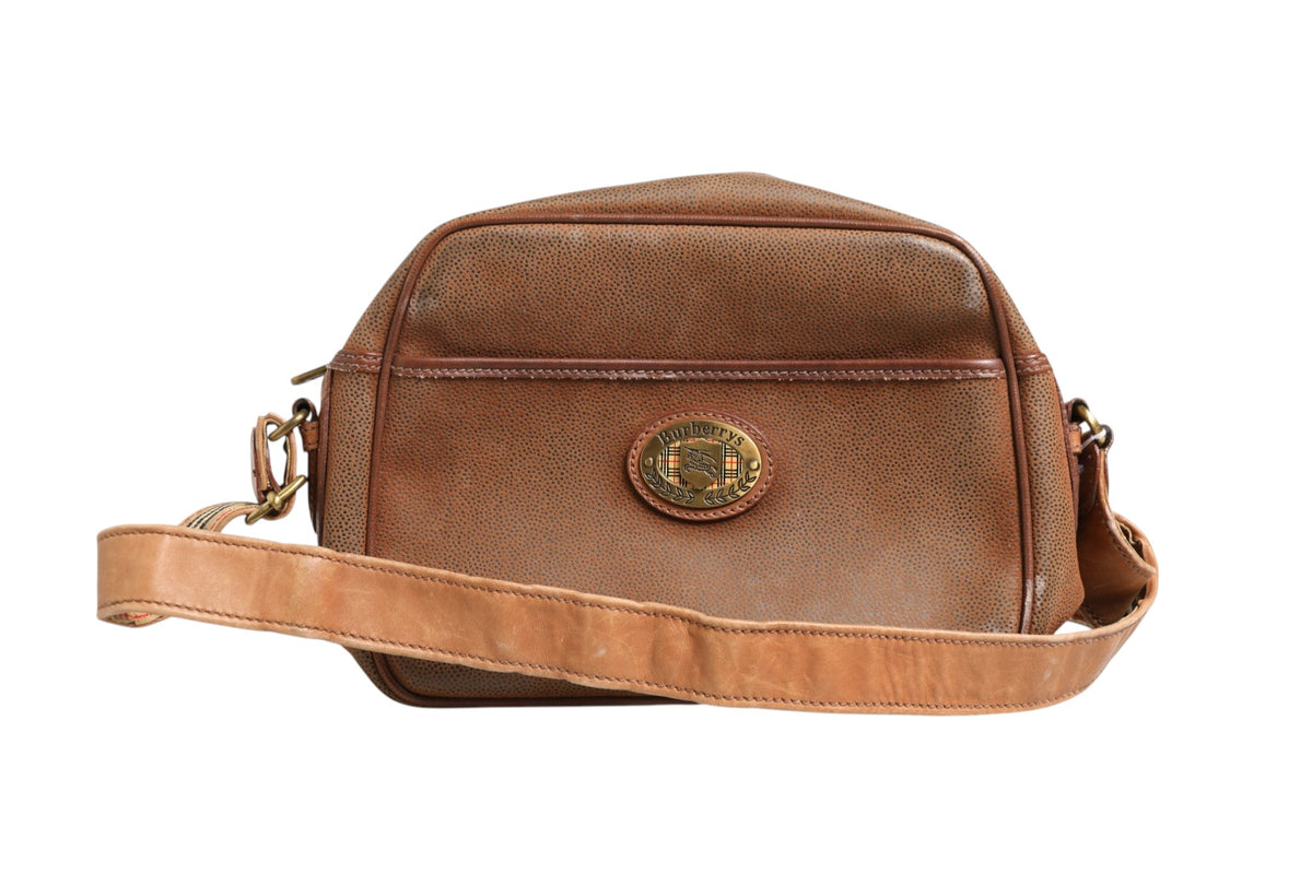 Sac à bandoulière Burberry marron et or