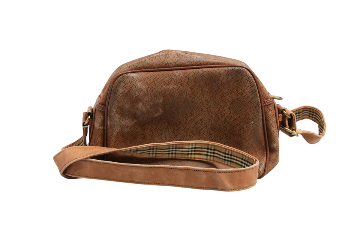 Sac à bandoulière Burberry marron et or