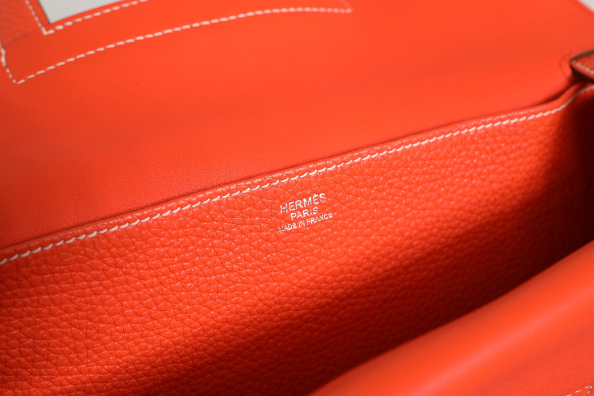 Hermès Rouge Casaque Clemence Halzan 31 avec Quincaillerie Palladium