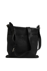 Fendi Selleria Leather Messenger Crossbody Bag - Black