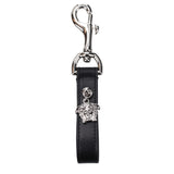 Versace Black Leather Keychain - Stylish Accessory for Men