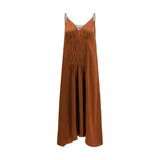 Robe de cocktail Prada en acétate marron