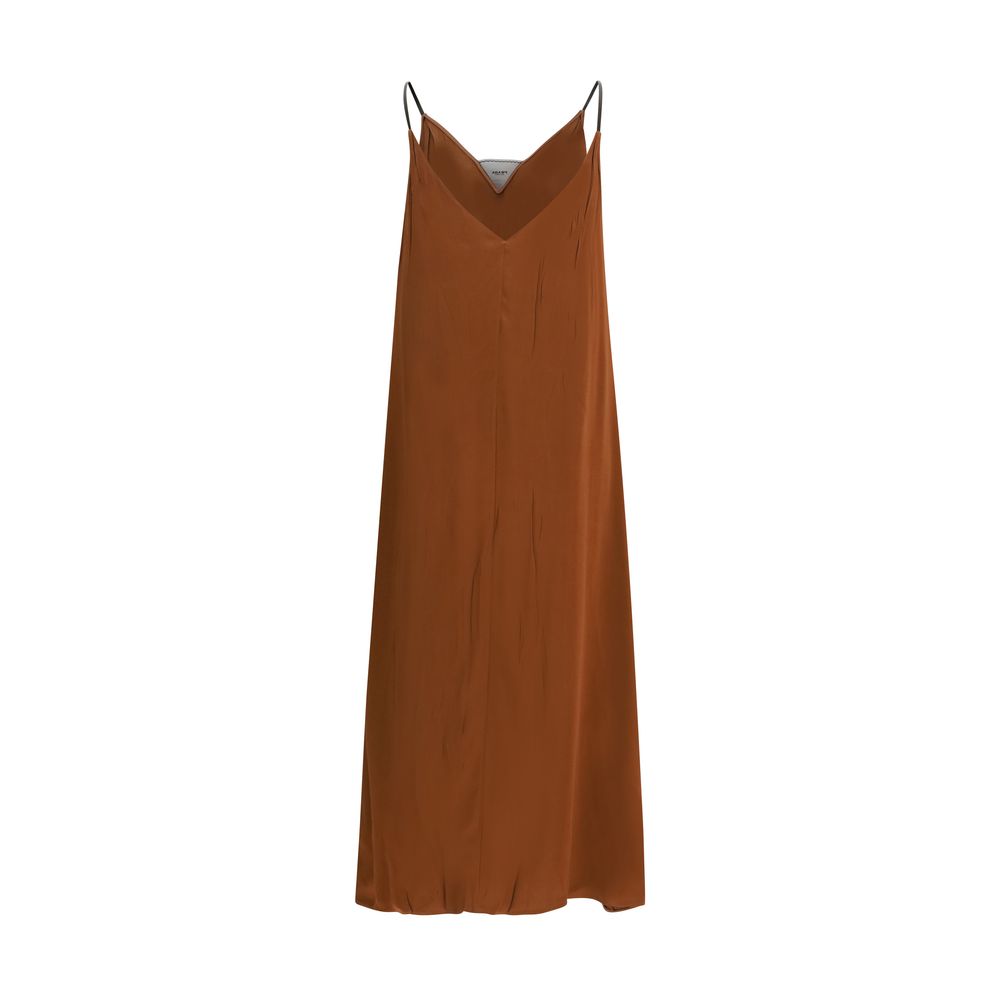 Robe de cocktail Prada en acétate marron