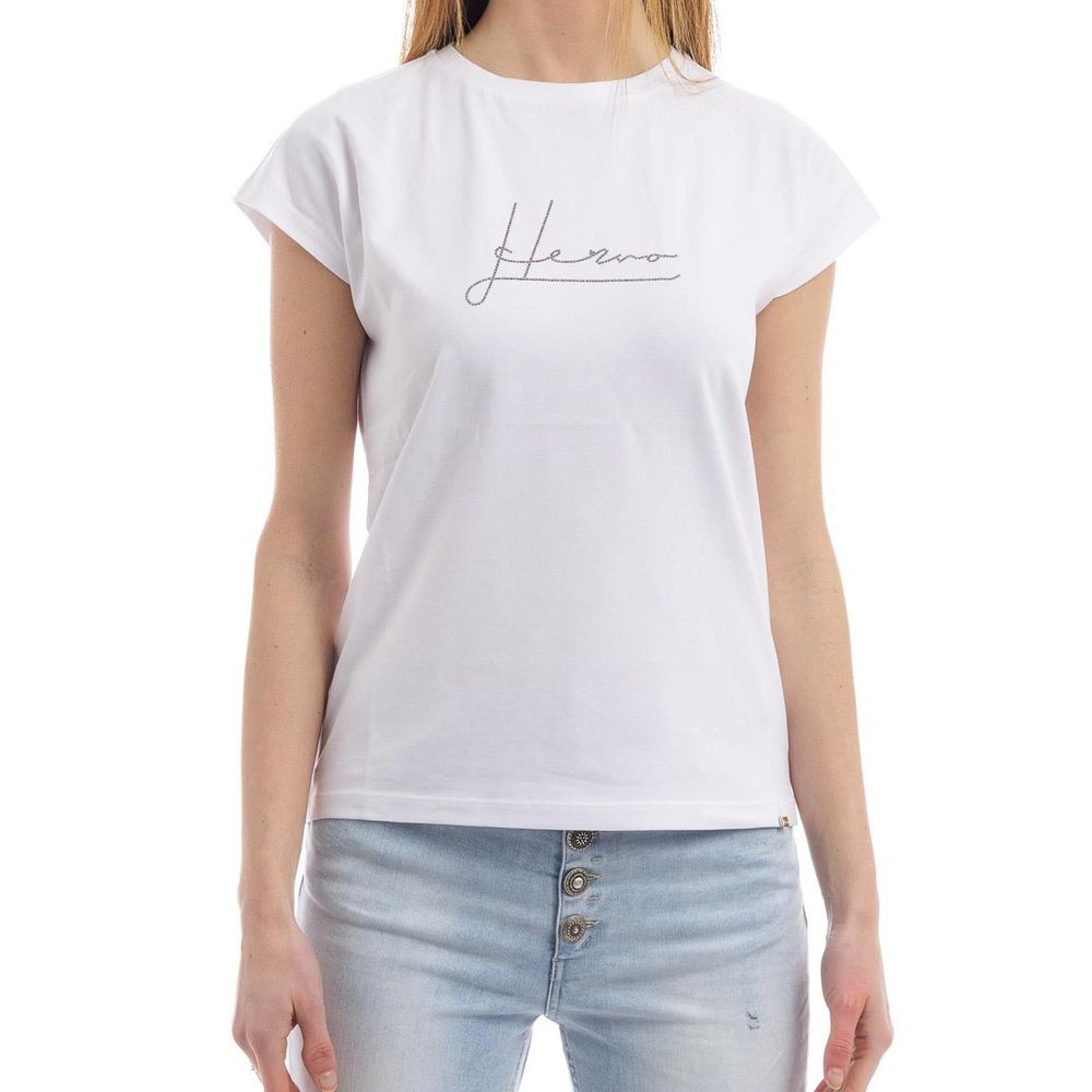 Herno White Cotton T-Shirt for Women
