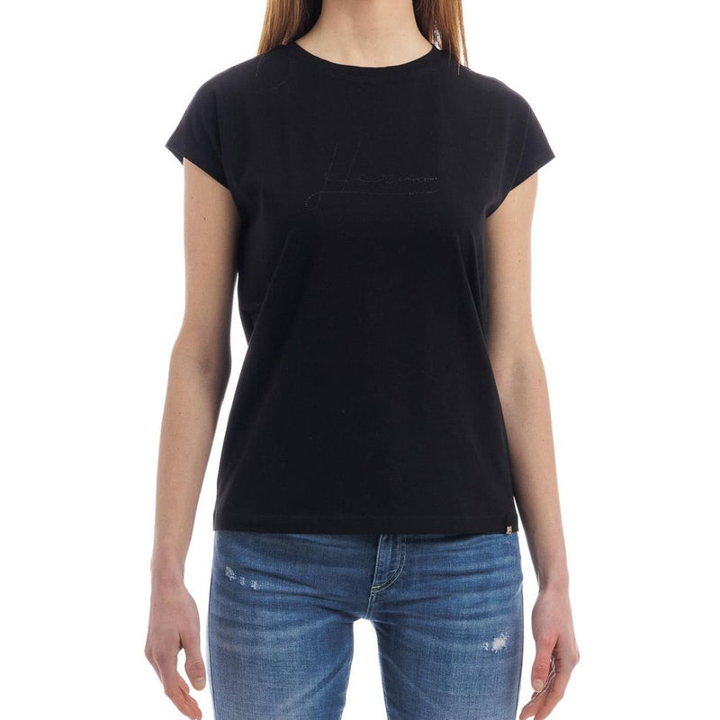 Herno Black Cotton T-Shirt for Women