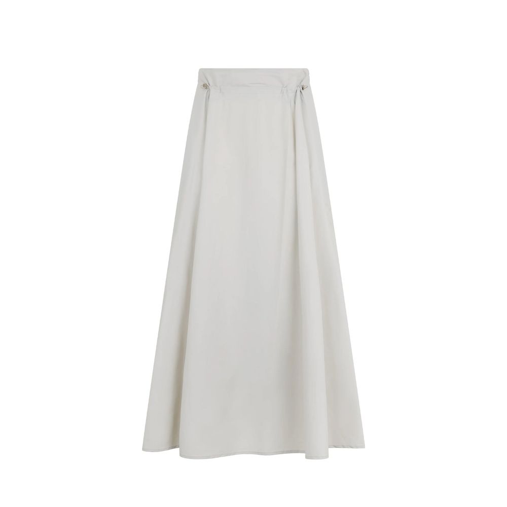 Herno Gray Elastane Long Skirt for Women