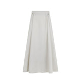 Herno Gray Elastane Long Skirt for Women