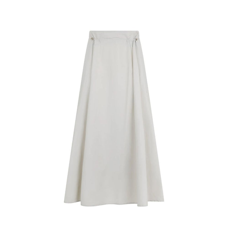 Herno Gray Elastane Long Skirt for Women
