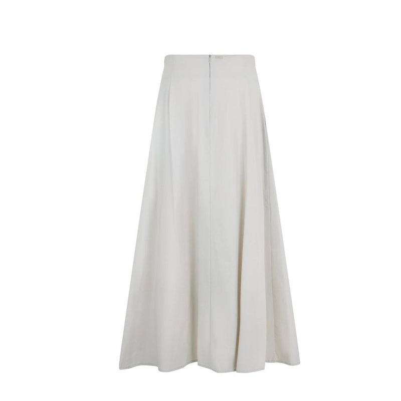 Herno Gray Elastane Long Skirt for Women
