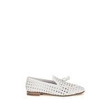 Fratelli Rossetti White Calf Leather Bos Taurus Slip-On Loafers