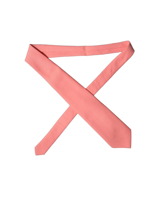 Dolce & Gabbana Coral Pink Polyester Adjustable Women Necktie