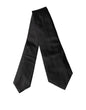 Dolce & Gabbana Black Satin Silk Blend Adjustable Women Tied Necktie Tie