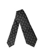 Dolce & Gabbana Black White Polka Dot Silk Adjustable Women Necktie Tie