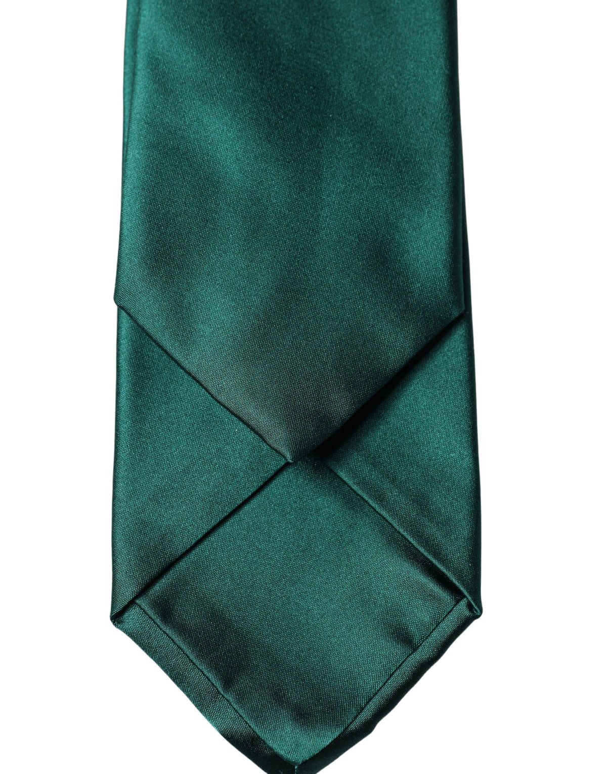 Dolce & Gabbana Dark Green Satin Silk Adjustable Necktie for Women