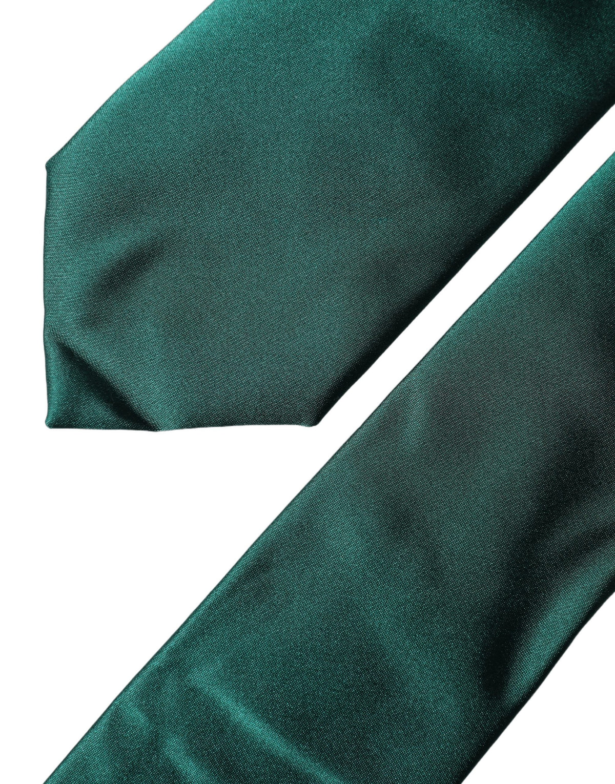 Dolce & Gabbana Dark Green Satin Silk Adjustable Necktie for Women