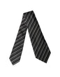 Dolce & Gabbana Black White Stripes Silk Adjustable Women Necktie Tie