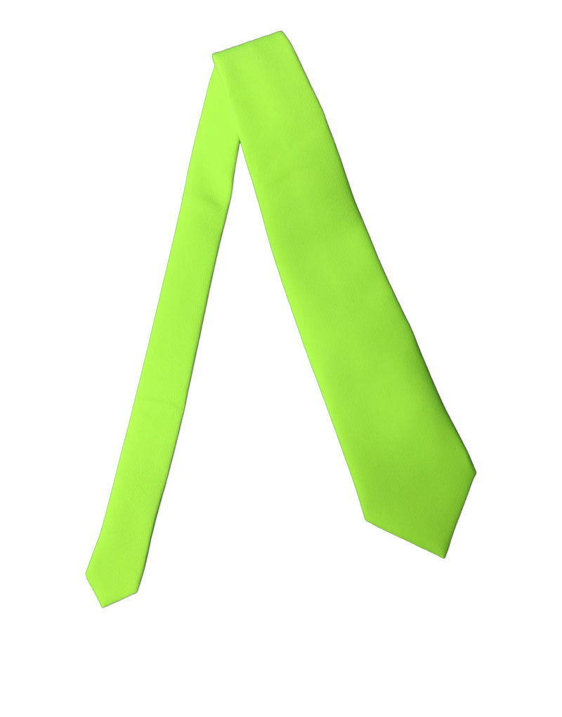 Dolce & Gabbana Neon Green Polyester Adjustable Women Tied Necktie