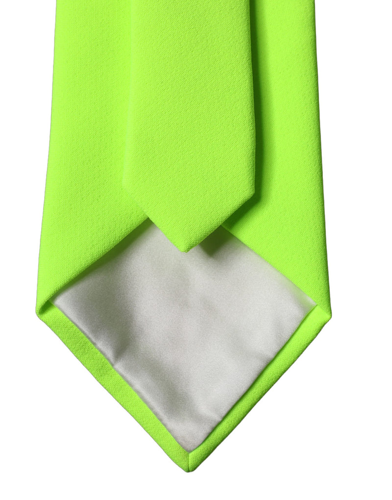 Dolce & Gabbana Neon Green Polyester Adjustable Women Tied Necktie