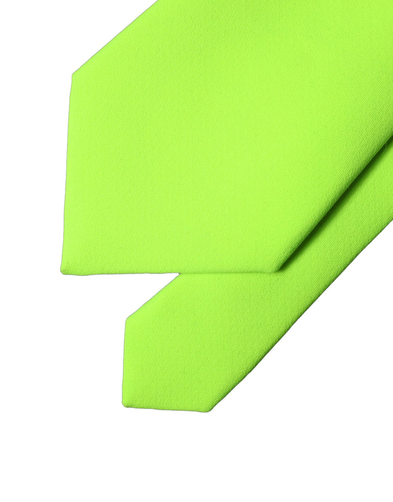 Dolce & Gabbana Neon Green Polyester Adjustable Women Tied Necktie