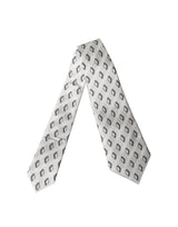 Dolce & Gabbana White Patterned Silk Adjustable Women Tied Necktie Tie