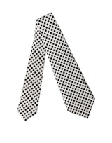 Dolce & Gabbana Adjustable Women Necktie in White and Black Polka Dot