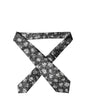 Dolce & Gabbana Black White Floral Silk Adjustable Women Necktie Tie