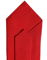 Dolce & Gabbana Red Solid Silk Cotton Adjustable Women Necktie Tie