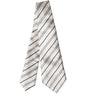 Dolce & Gabbana White Black Stripes Silk Adjustable Women Necktie Tie