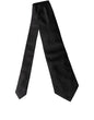 Dolce & Gabbana Black Solid Satin Silk Adjustable Women Necktie Tie