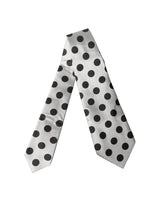 Dolce & Gabbana Adjustable Women Necktie - Black & White Polka Dot