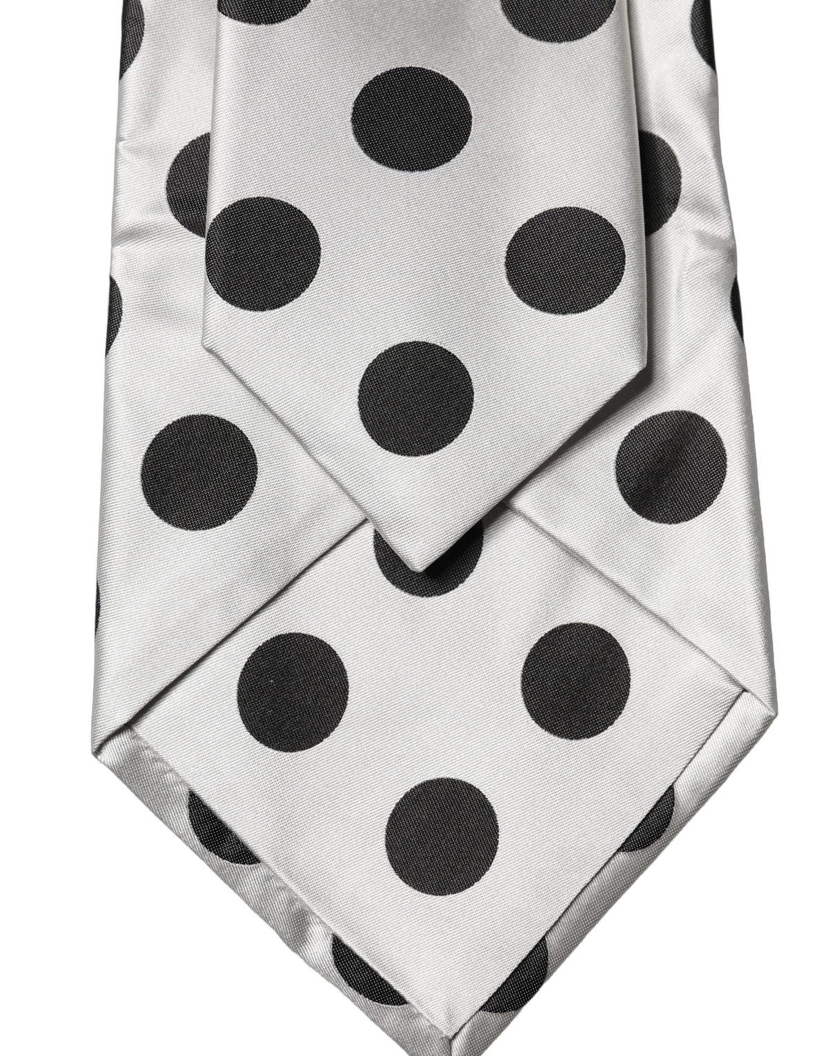 Dolce & Gabbana Adjustable Women Necktie - Black & White Polka Dot