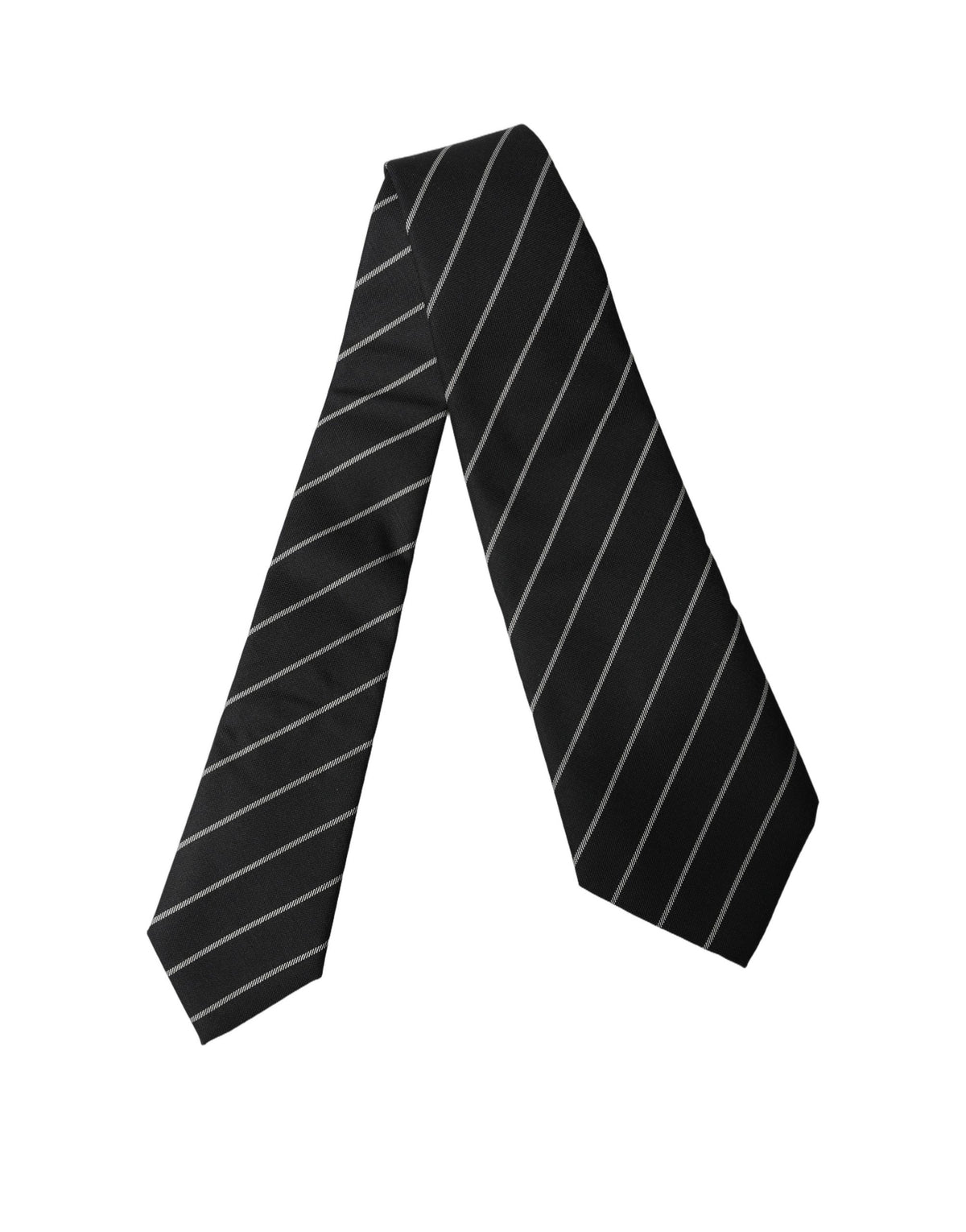 Dolce & Gabbana Black and White Stripes Women Necktie