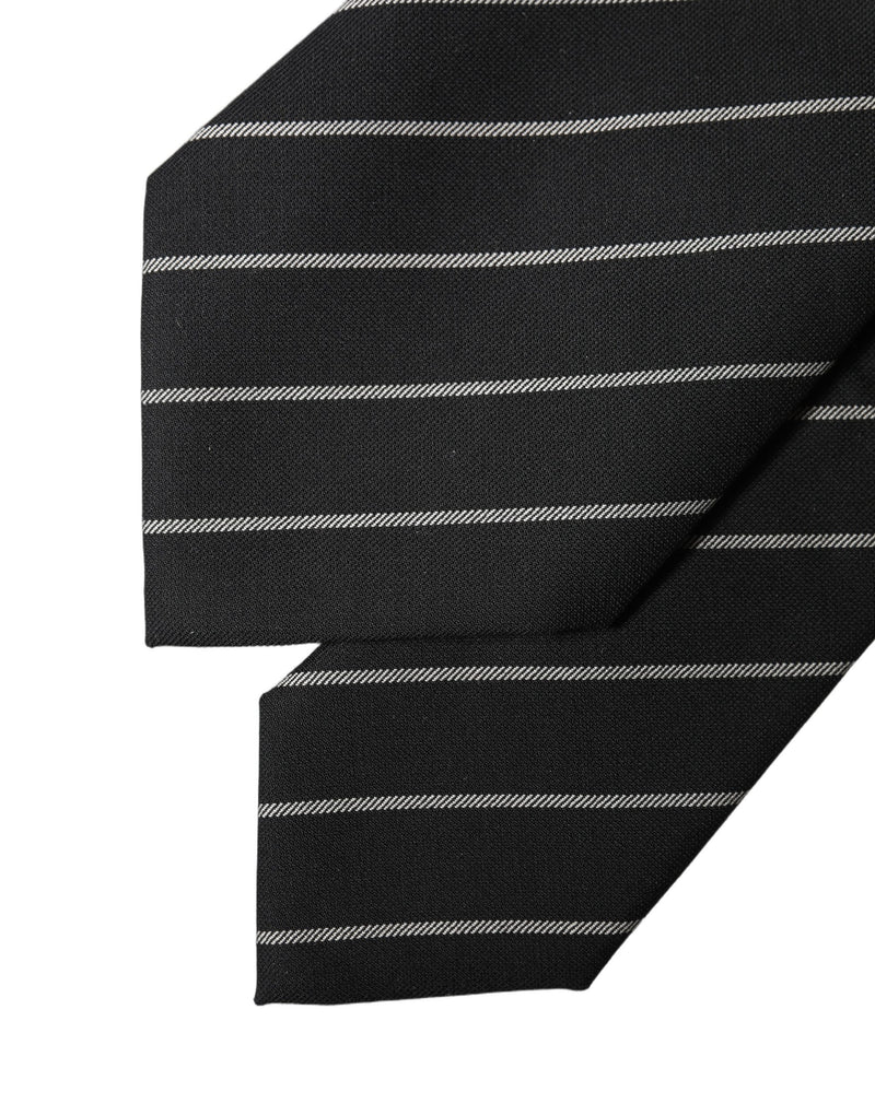 Dolce & Gabbana Black and White Stripes Women Necktie