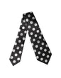 Dolce & Gabbana Black White Polka Dot Silk Adjustable Women Necktie Tie