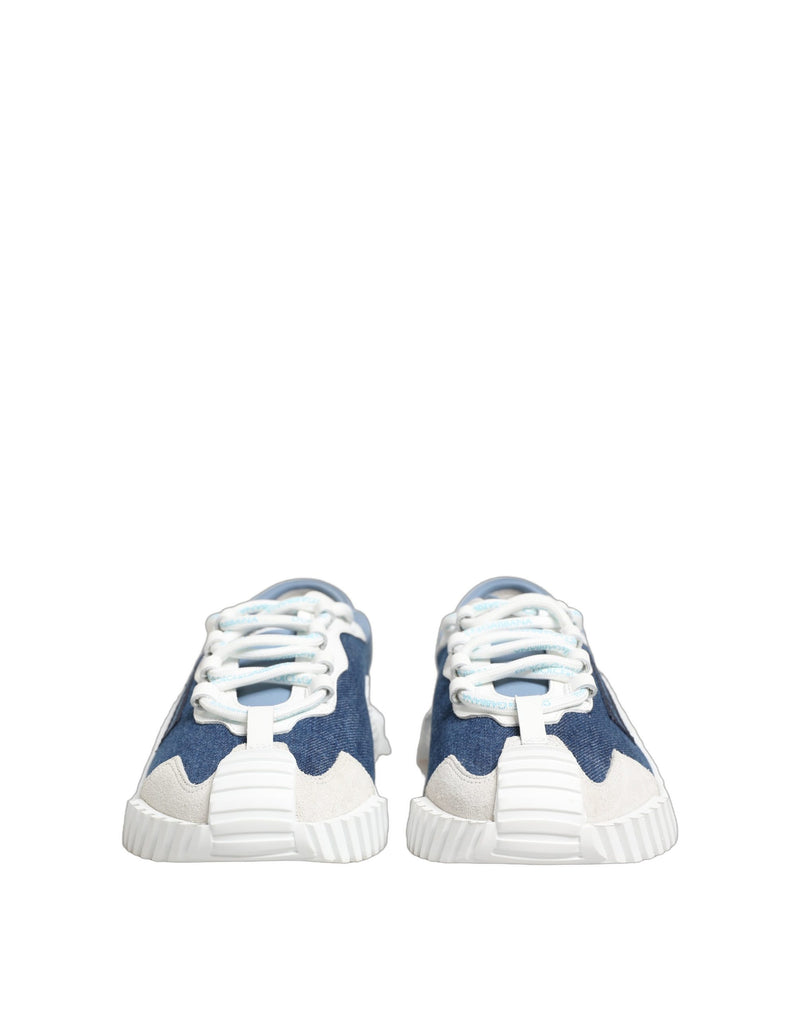 Dolce & Gabbana Blue White Low Top NS1 Sneakers