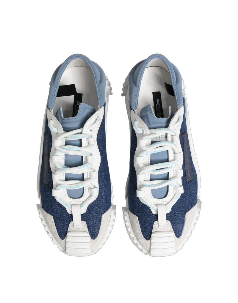 Dolce & Gabbana Blue White Low Top NS1 Sneakers