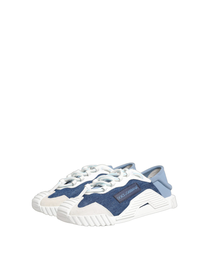 Dolce & Gabbana Blue White Low Top NS1 Sneakers