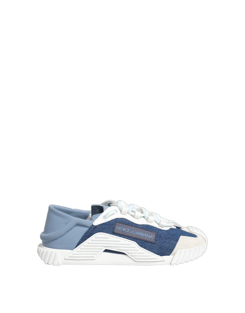 Dolce & Gabbana Blue White Low Top NS1 Sneakers