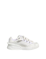 Dolce & Gabbana White Calfskin Leather Low Top Sneakers