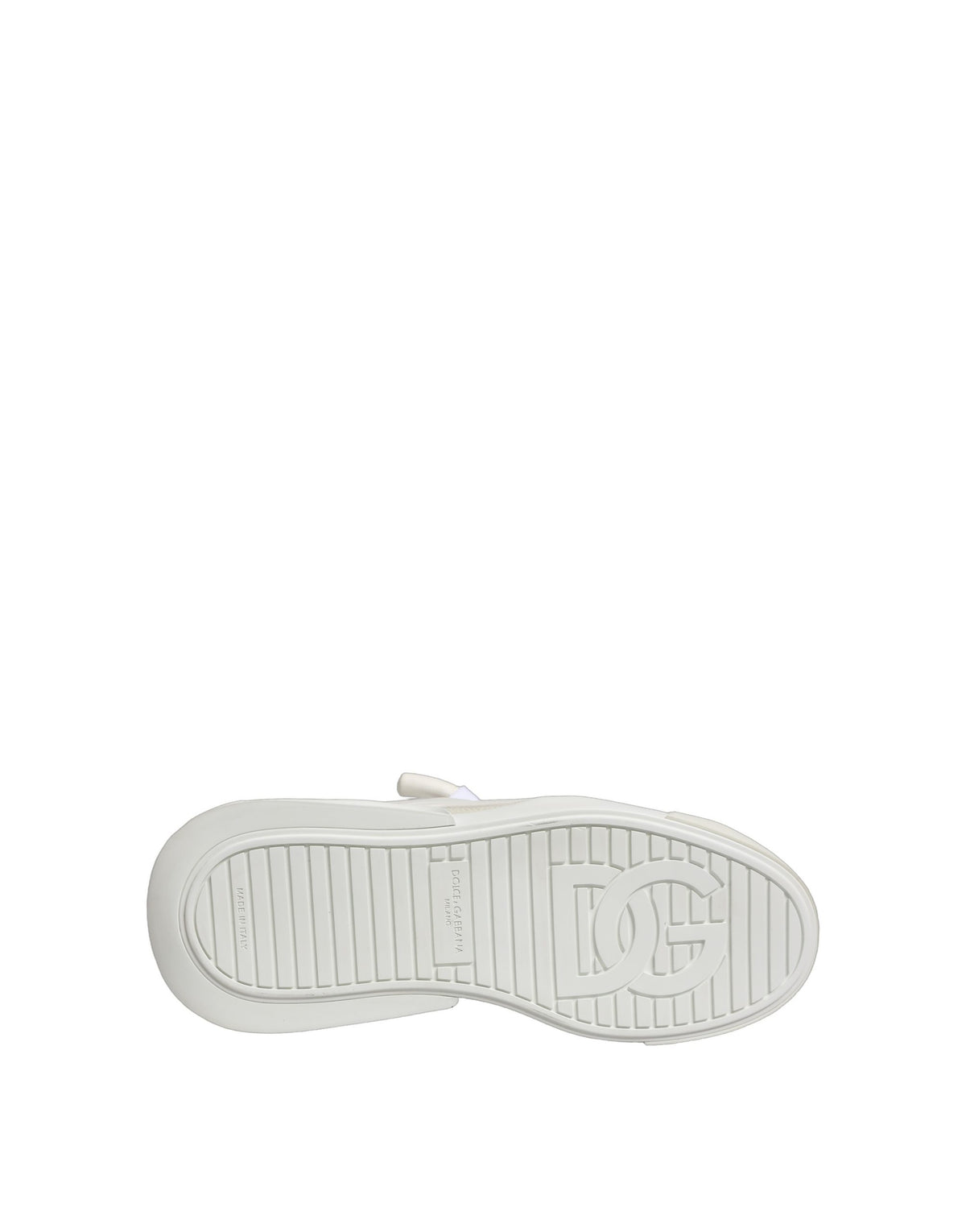 Dolce & Gabbana White Calfskin Leather Low Top Sneakers