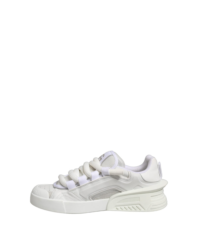 Dolce & Gabbana White Calfskin Low Top Sneakers for Men