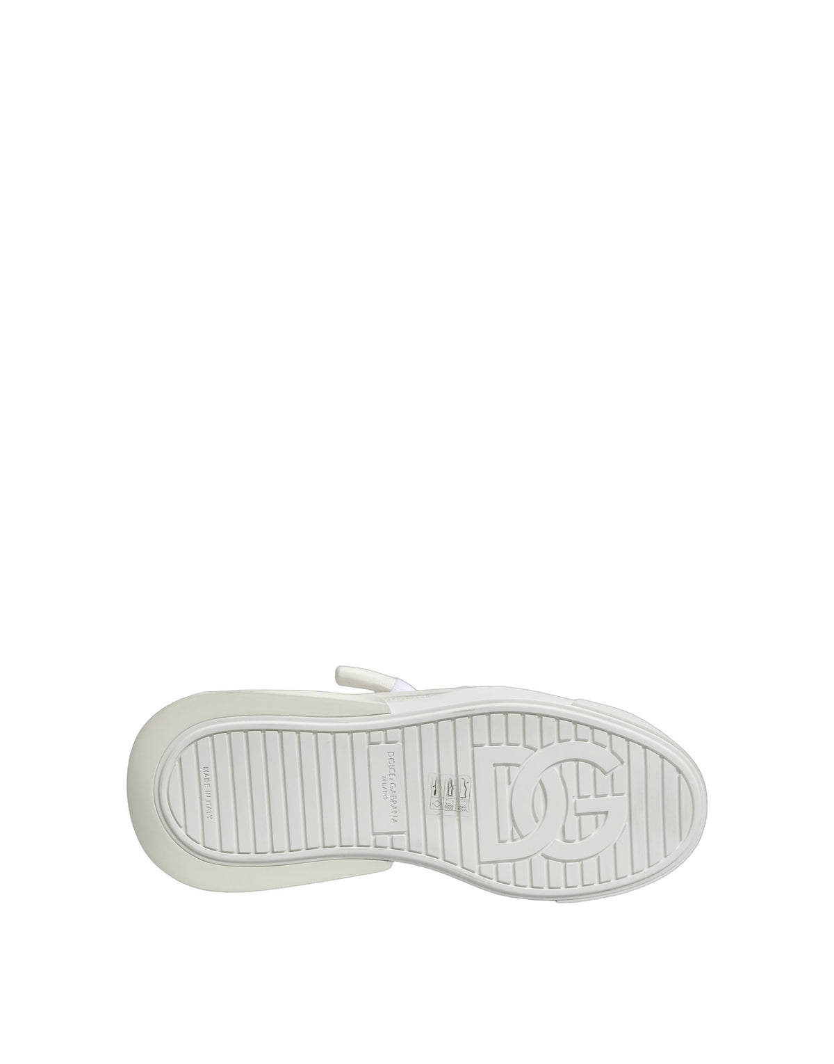 Dolce & Gabbana White Calfskin Leather Low Top Sneakers