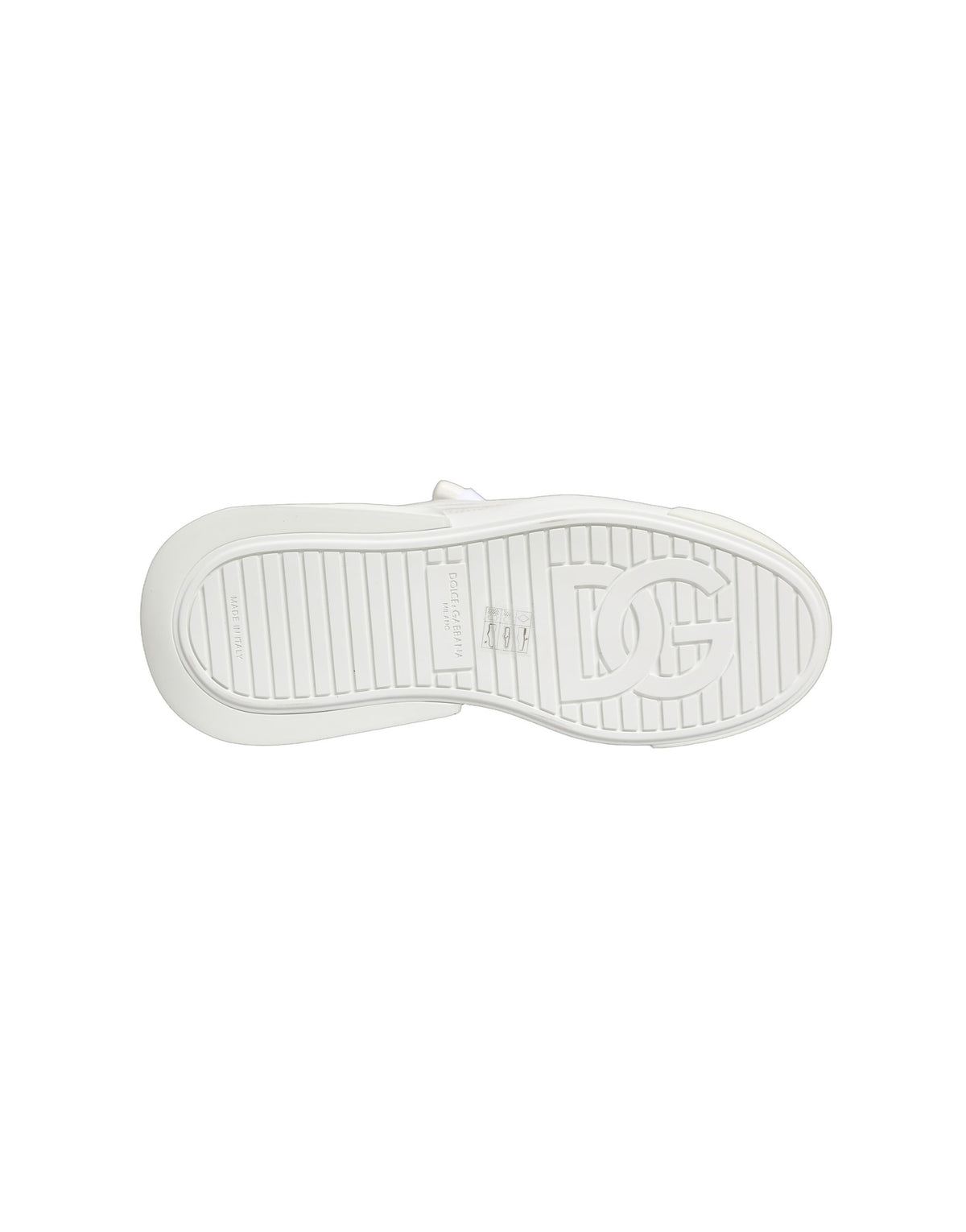 Dolce & Gabbana White Calfskin Leather Low Top Sneakers