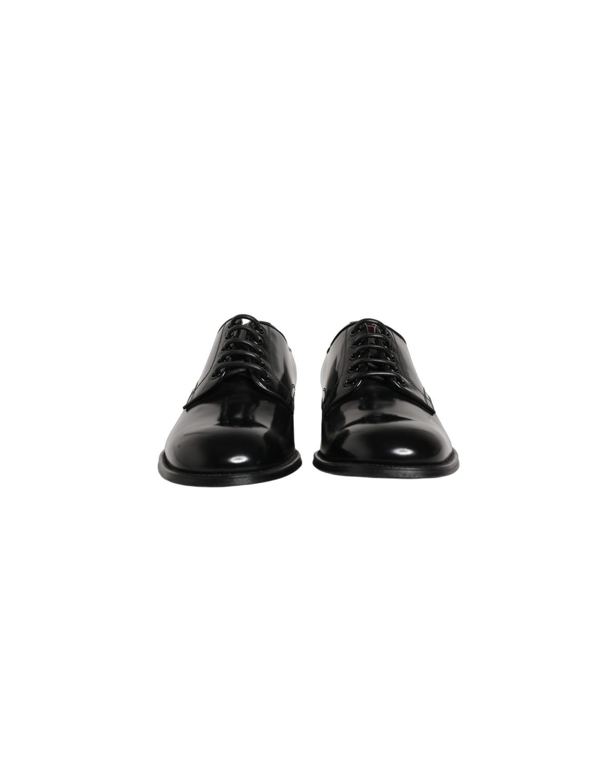 Dolce & Gabbana Black Calfskin Leather Derby Dress Shoes for Men