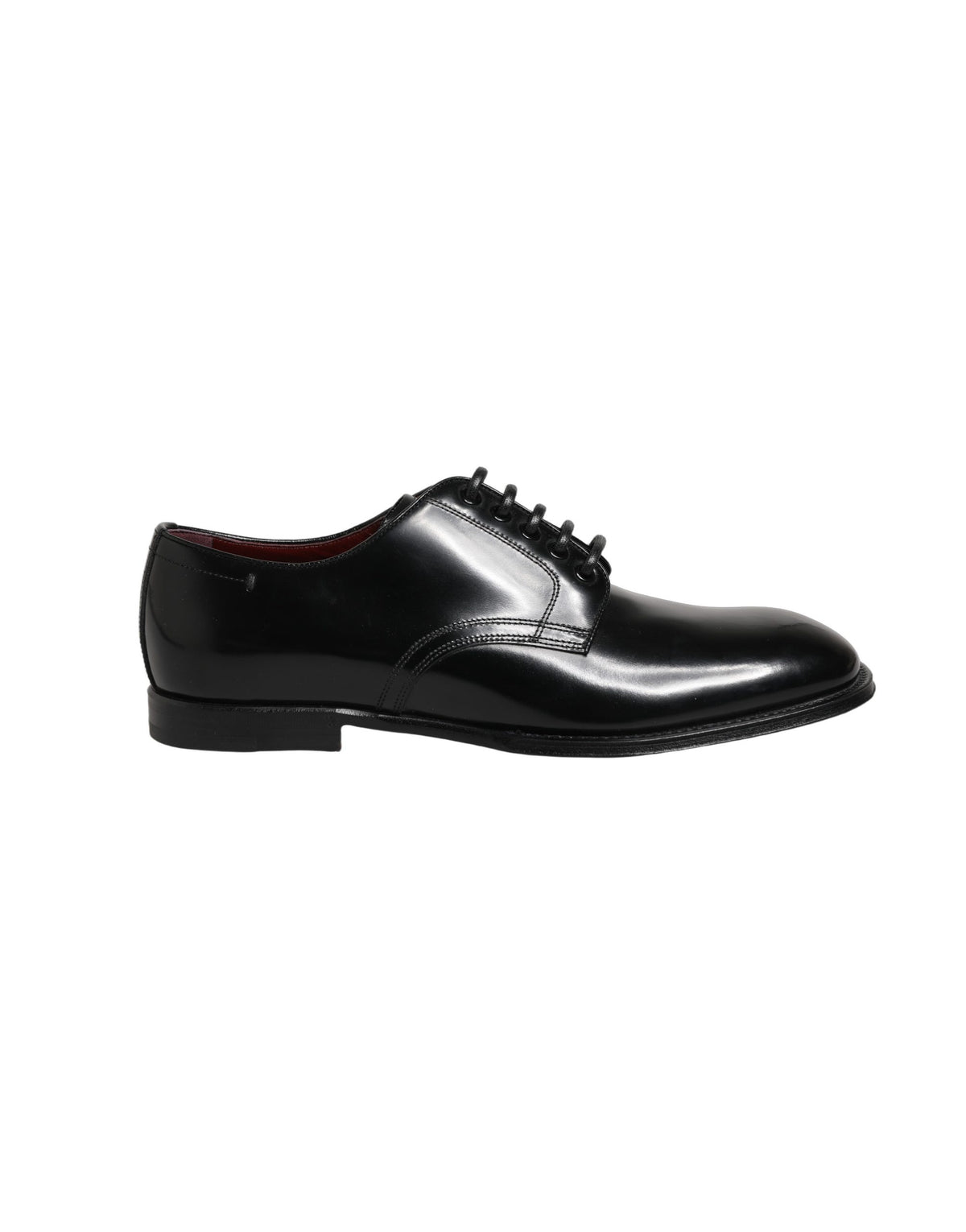 Dolce & Gabbana Black Calfskin Leather Derby Dress Shoes for Men